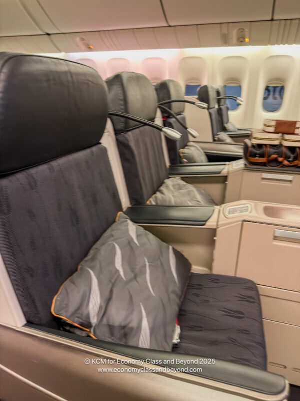 a seat on an airplane