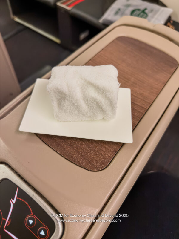 a white square object on a table