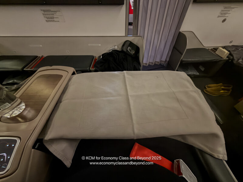 a chair with a white sheet on it