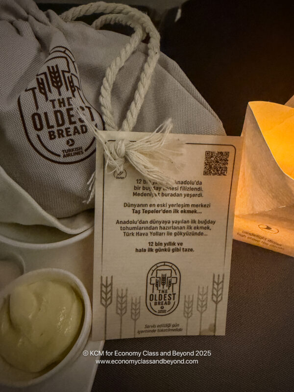 a paper tag with text on it next to a bag of butter