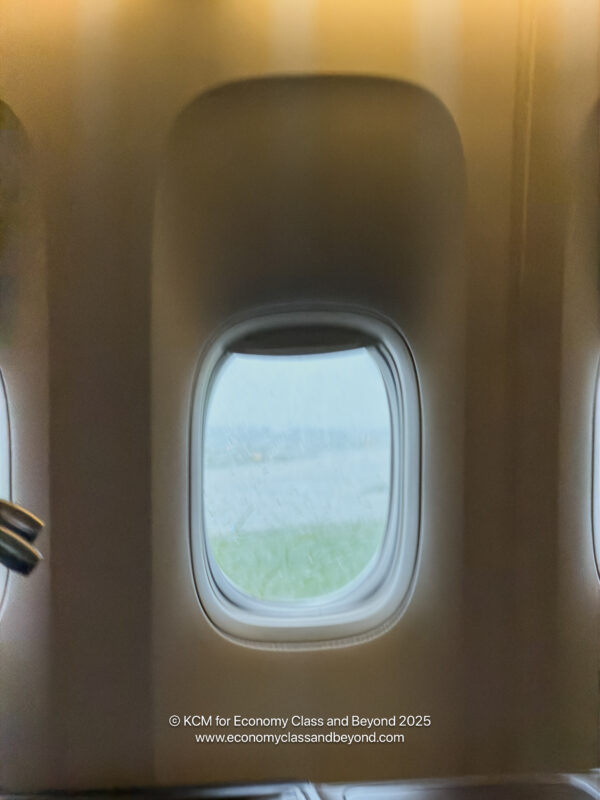 a window in an airplane