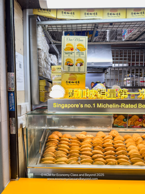 a display case with food on it