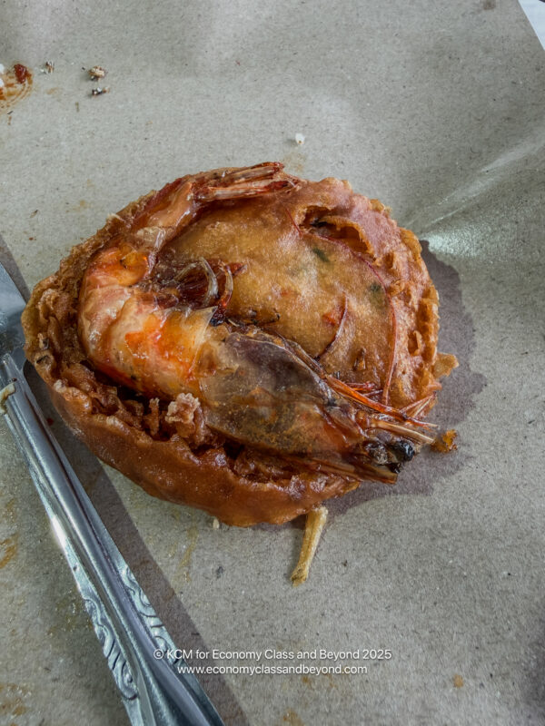 a fried shrimp on a plate