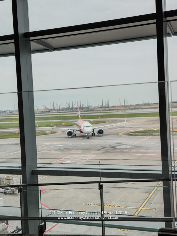 an airplane on the runway