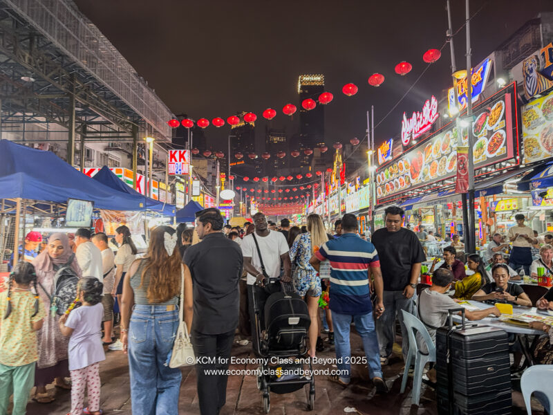 a group of people in a street