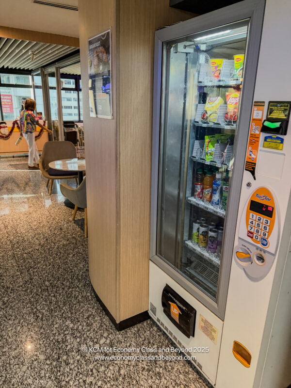a vending machine in a restaurant