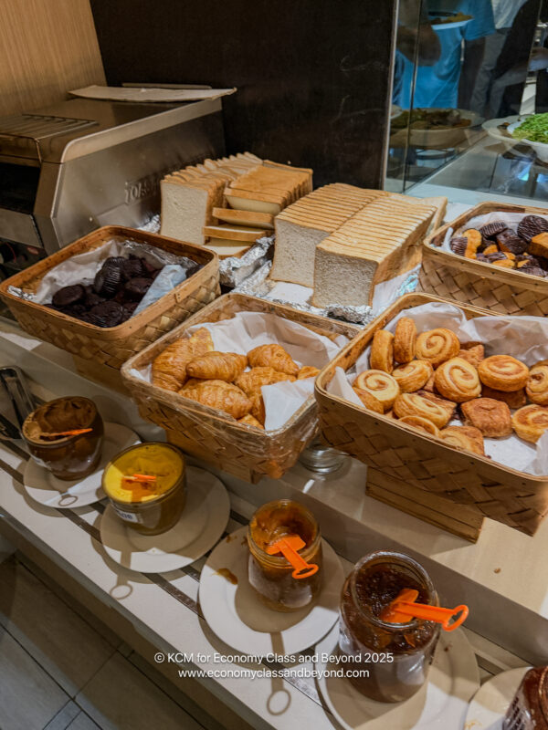 a group of baskets of pastries