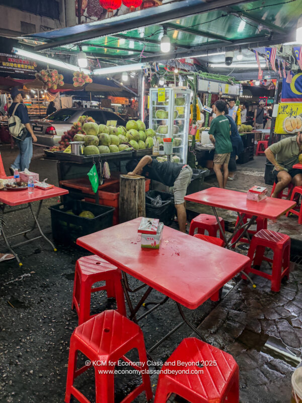 people at a market