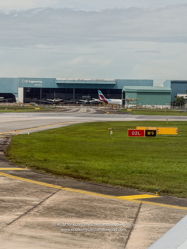 an airplane in a hangar