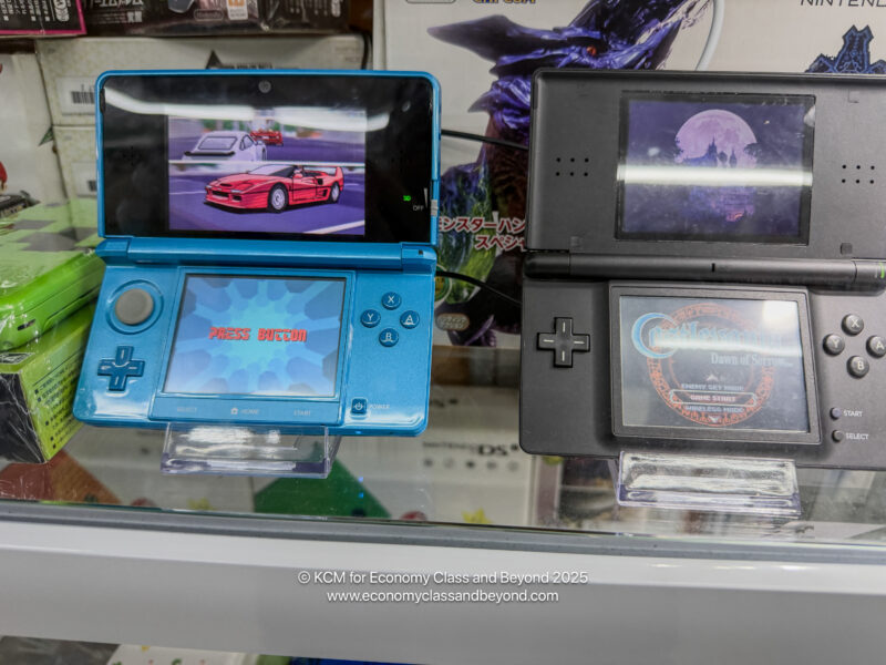 a blue and black handheld gaming devices