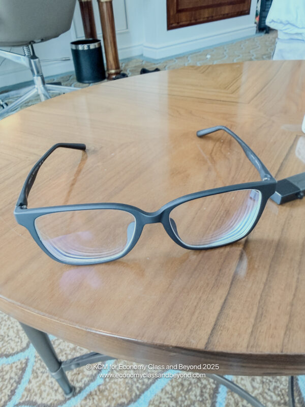 a pair of glasses on a table
