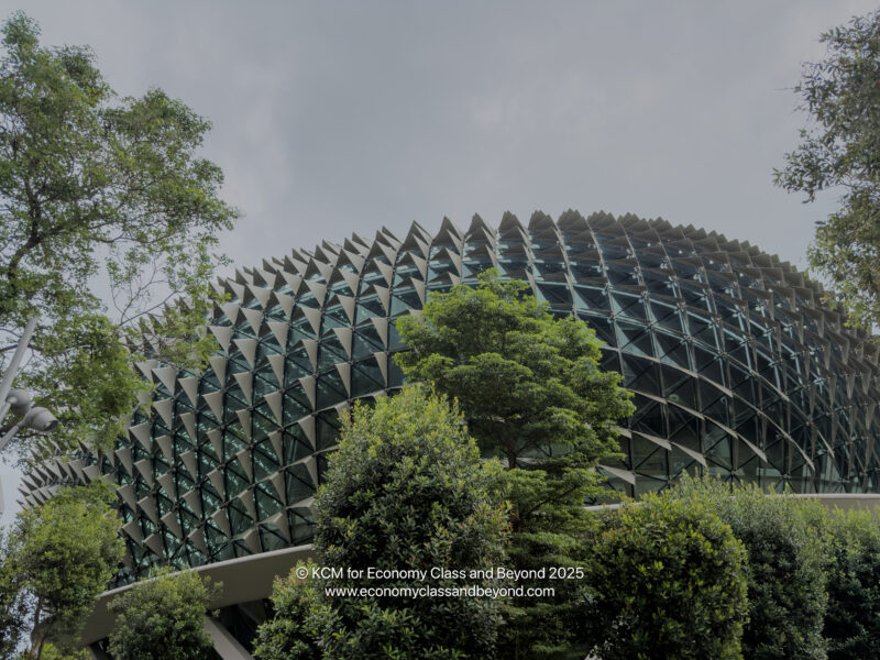 a building with trees around it