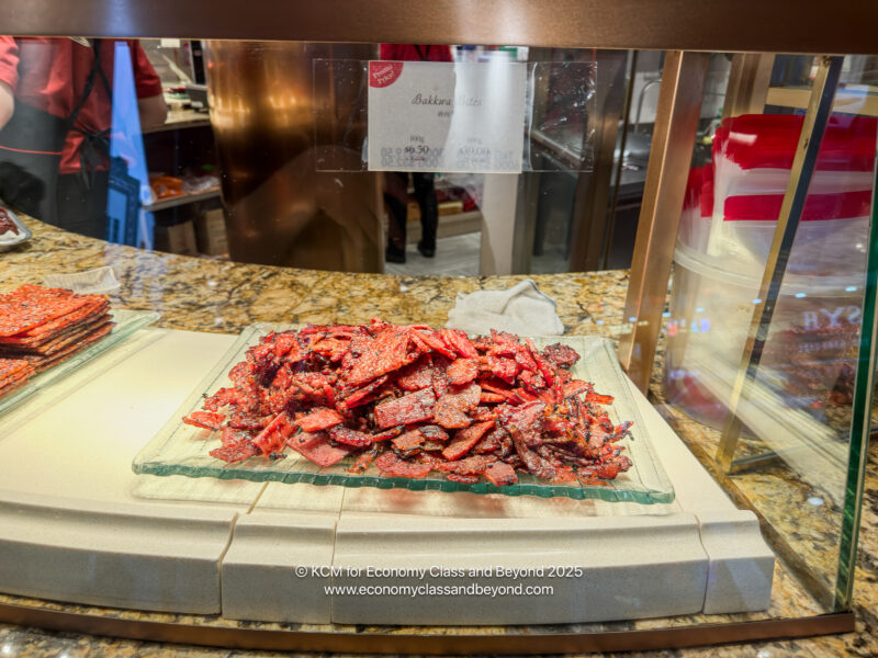 a pile of bacon on a counter