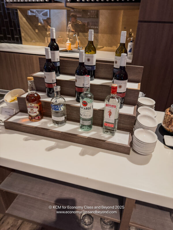 a group of bottles of alcohol on a table