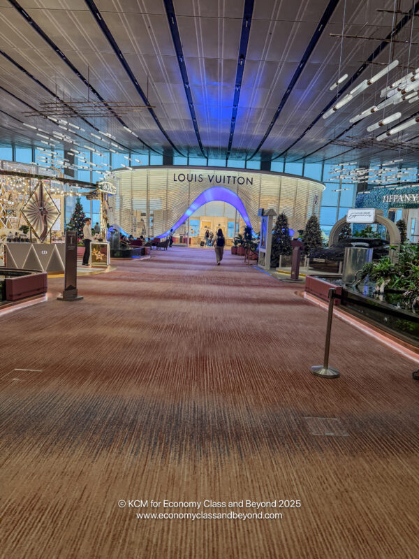 a large building with a large ceiling and a large building with lights
