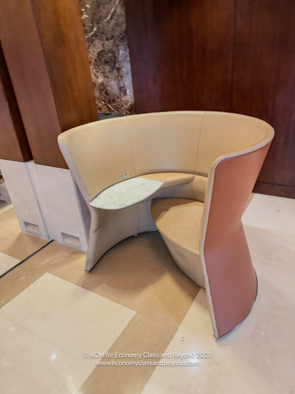 a chair with a table