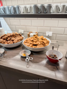 a bowl of cookies and bowls of food