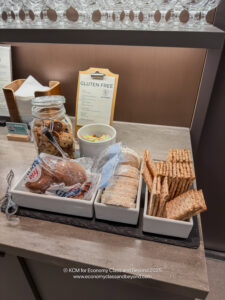 a group of cookies and crackers on a counter