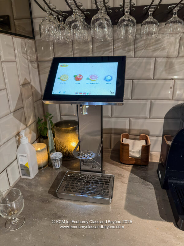 a digital screen on a counter