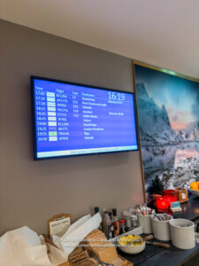 a screen on the wall