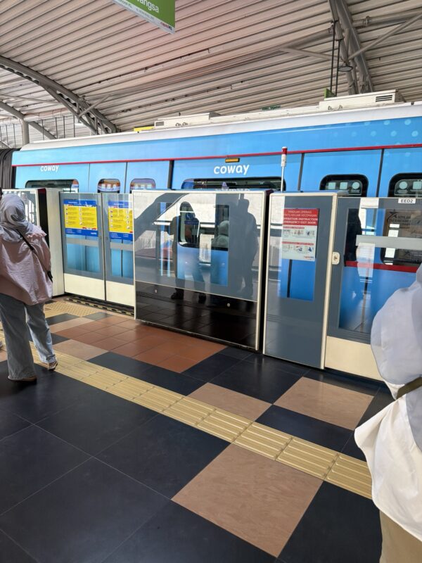 a train with doors open
