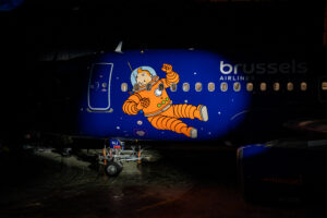 Brussels Airlines Tintin in Space - Image, © Brussels Airlines / Hergé / Tintinimaginatio 2026