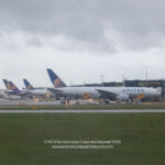 United Airlines Boeing 777-200ER unloading at London Heathrow Terminal 1 - Image, Economy Class and Beyond