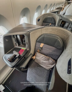 a seat on an airplane