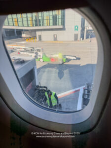 a window of an airplane