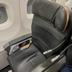 a seat in an airplane