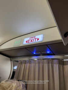 a sign on a plane