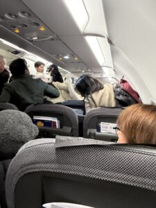 people sitting on the plane