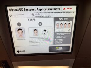 a screen with a picture of a person's face