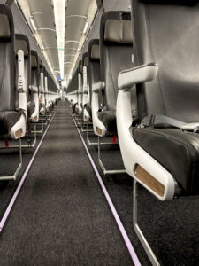 Wood inlay in the seat side - Image, Recaro Aircraft Seating