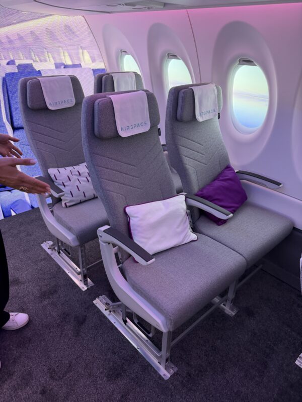 Airbus A220 mockup - 28" seating