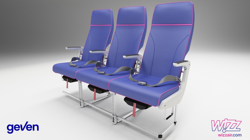 Geven Eva seat for WizzAir - Rendering, Geven