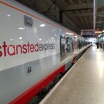 Stansted Expres train at Stansted Airport - Image, Greater Anglia